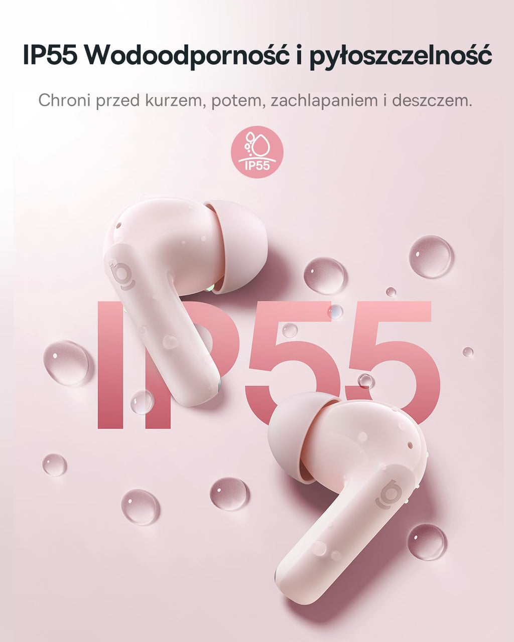 Baseus EP10 NC Wireless Earbuds — Pink