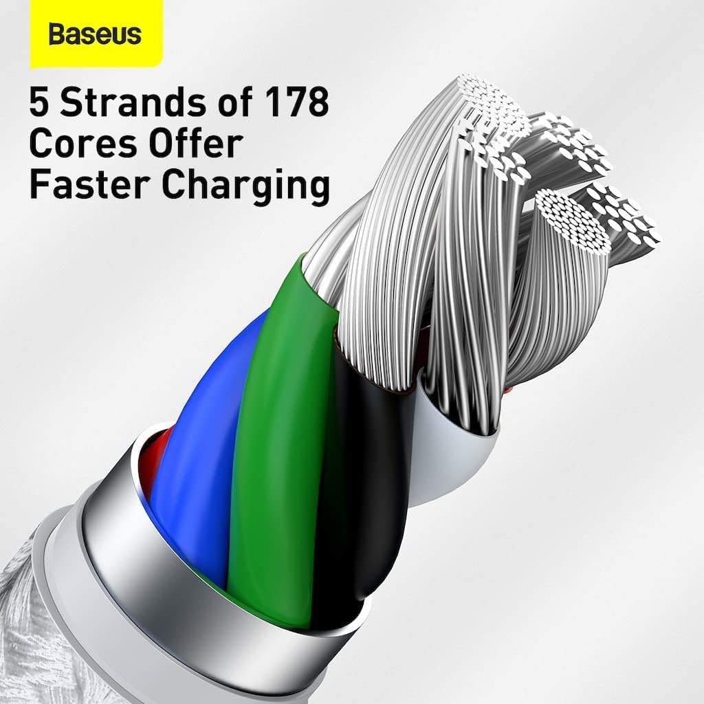 Baseus Cafule Metal USB-C to Lightning Cable 20W — 1m — White