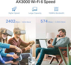 TP-Link - AX3000 Dual-Band Wi-Fi 6 Range Extender-RE705X