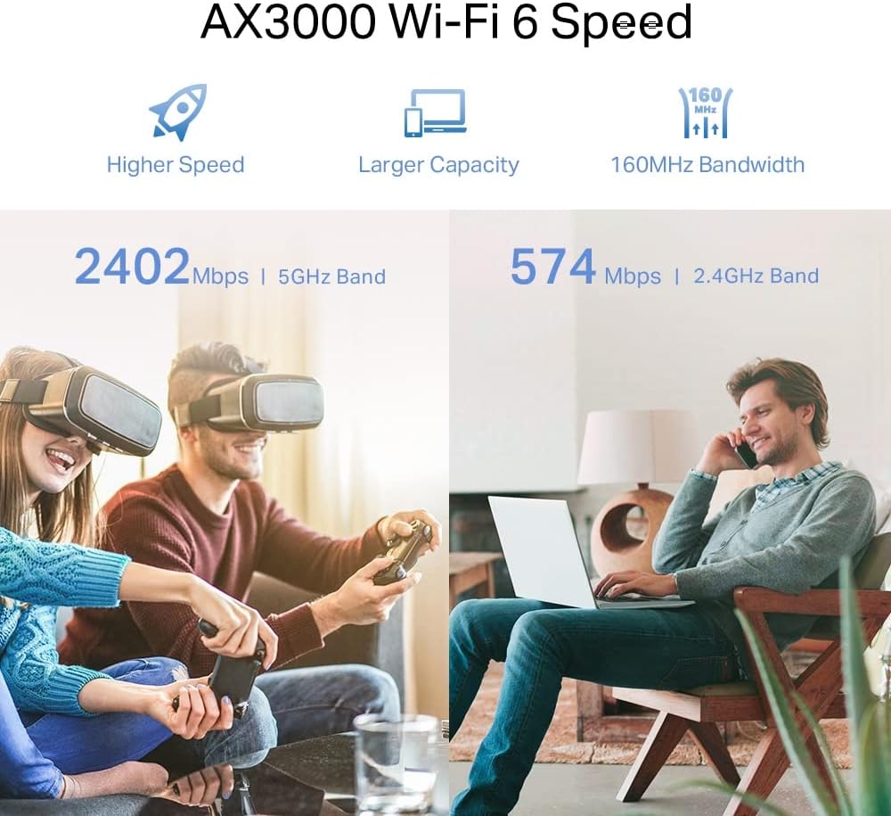TP-Link - AX3000 Dual-Band Wi-Fi 6 Range Extender-RE705X