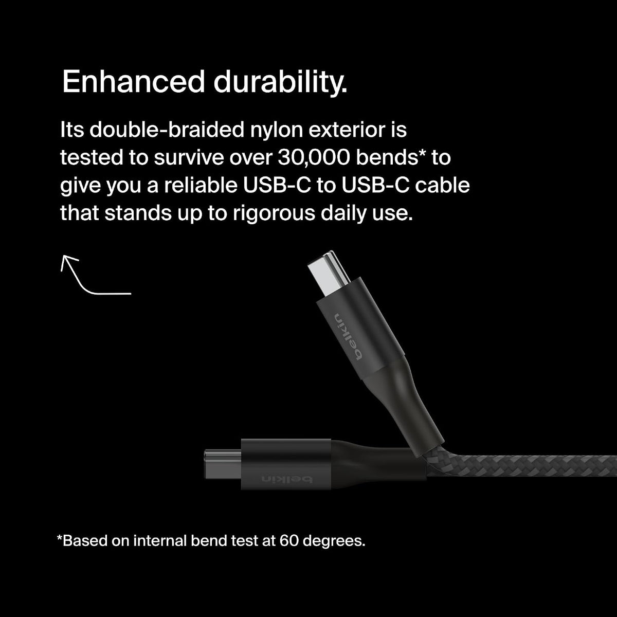 Belkin BoostCharge USB-C to USB-C Power charger cable, USB-IF certified fast charging cable with 240W Power Delivery for iPhone 16, 15, MacBook, Chromebook, Galaxy, iPad, Pixel & More - 1m, black