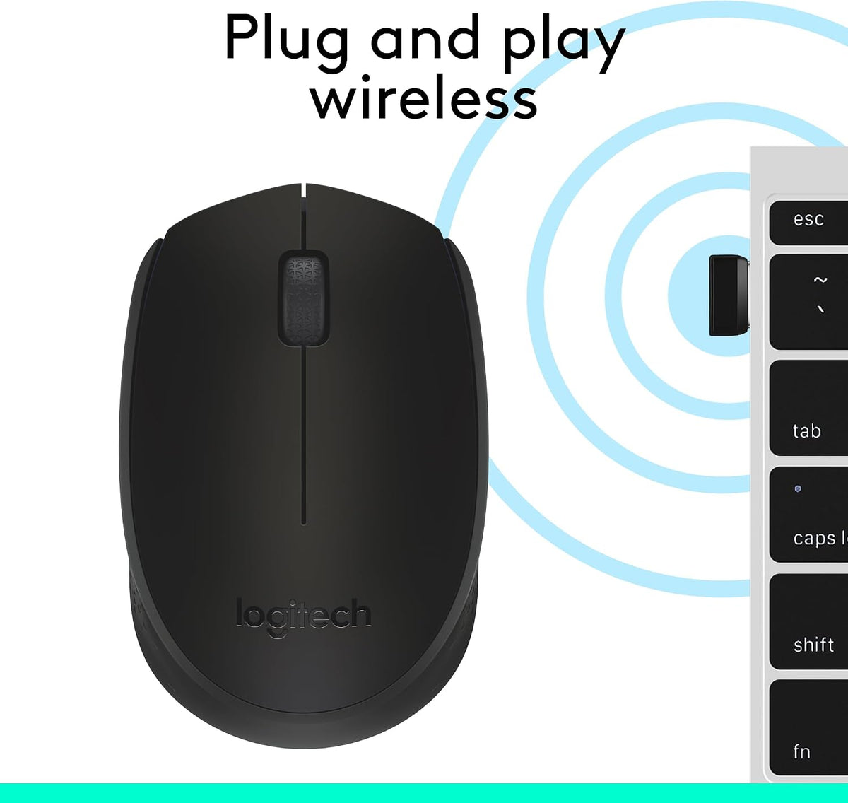Logitech M171 Wireless Mouse — Black