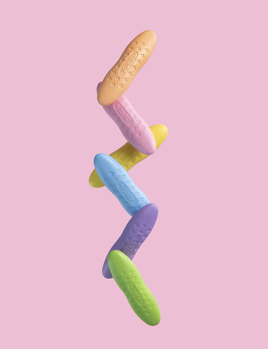 YPLUS Peanut-Shaped Crayons — 12 Pastel Colours