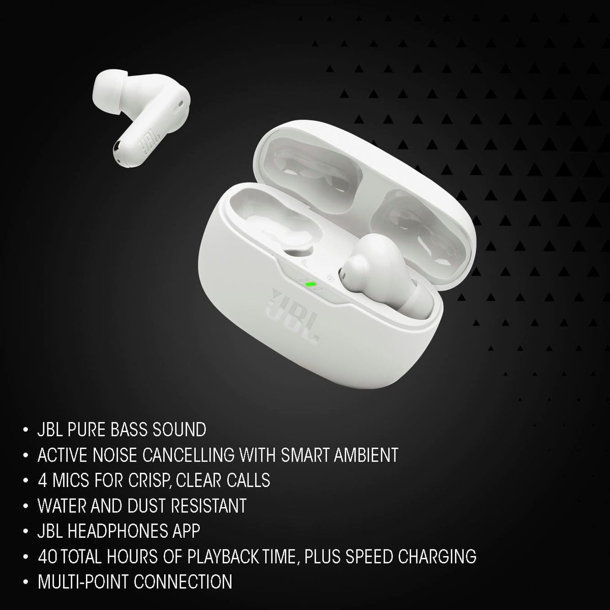 JBL Vibe Beam 2 True Wireless Earbuds — Black
