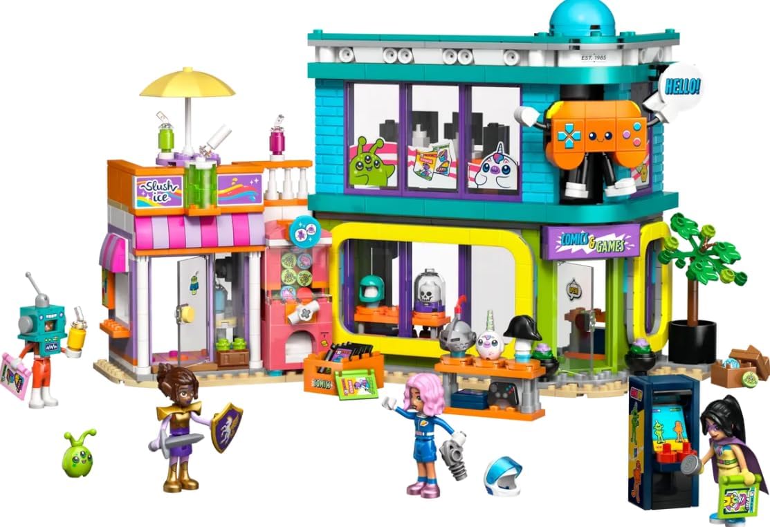 LEGO Friends Comic Book & Game Store Building Set, Gift for Kids 42674 — image 1
