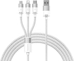 Baseus StarSpeed USB-A to Lightning / Micro-USB / USB-C Cable 3.5A — 1.2m — White