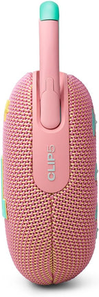 JBL Clip 5 Portable Bluetooth Speaker — Pink