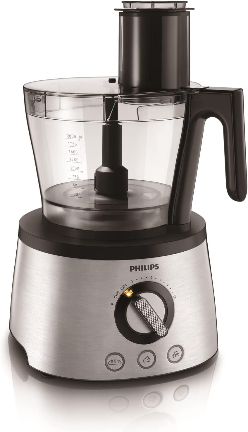 Philips HR7778/01 7000 Series Food Processor, 1300W, 3.4L — Black
