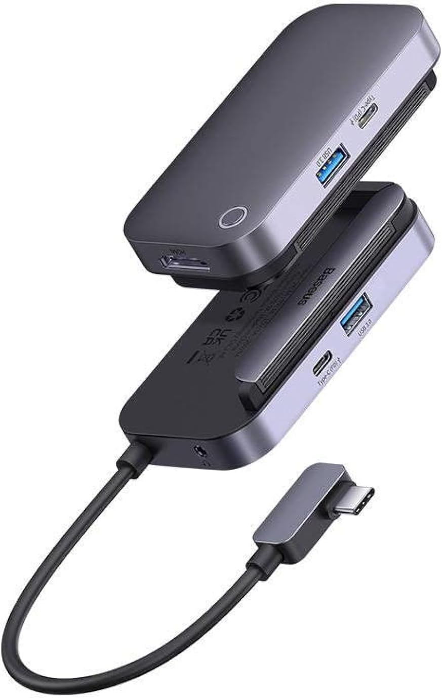 Baseus PadJoy 4-Port Type-C HUB Adapter Dark gray — Dark Grey