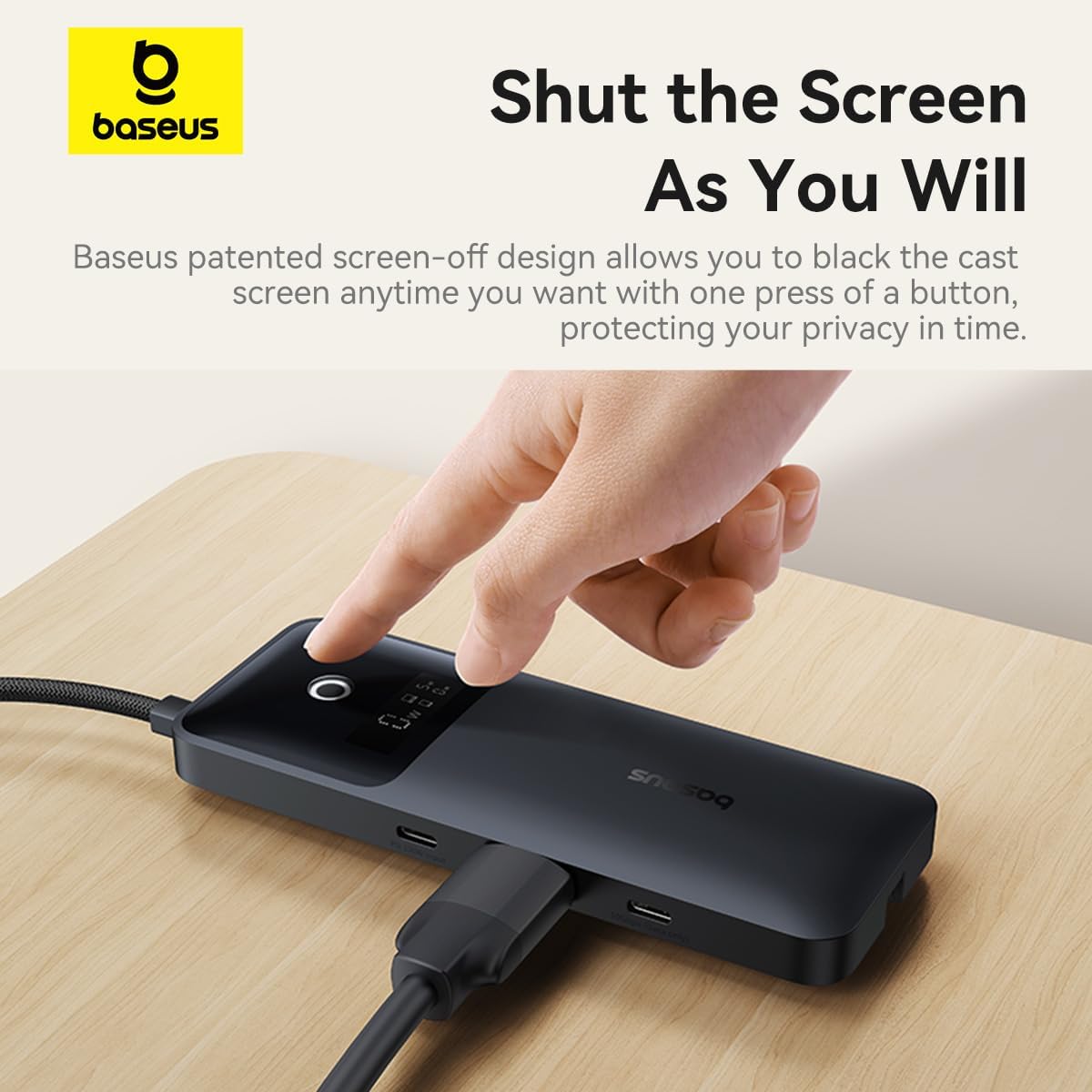Baseus Dual Fast Charging 6-in-1 HUB Cosmic Black — Black