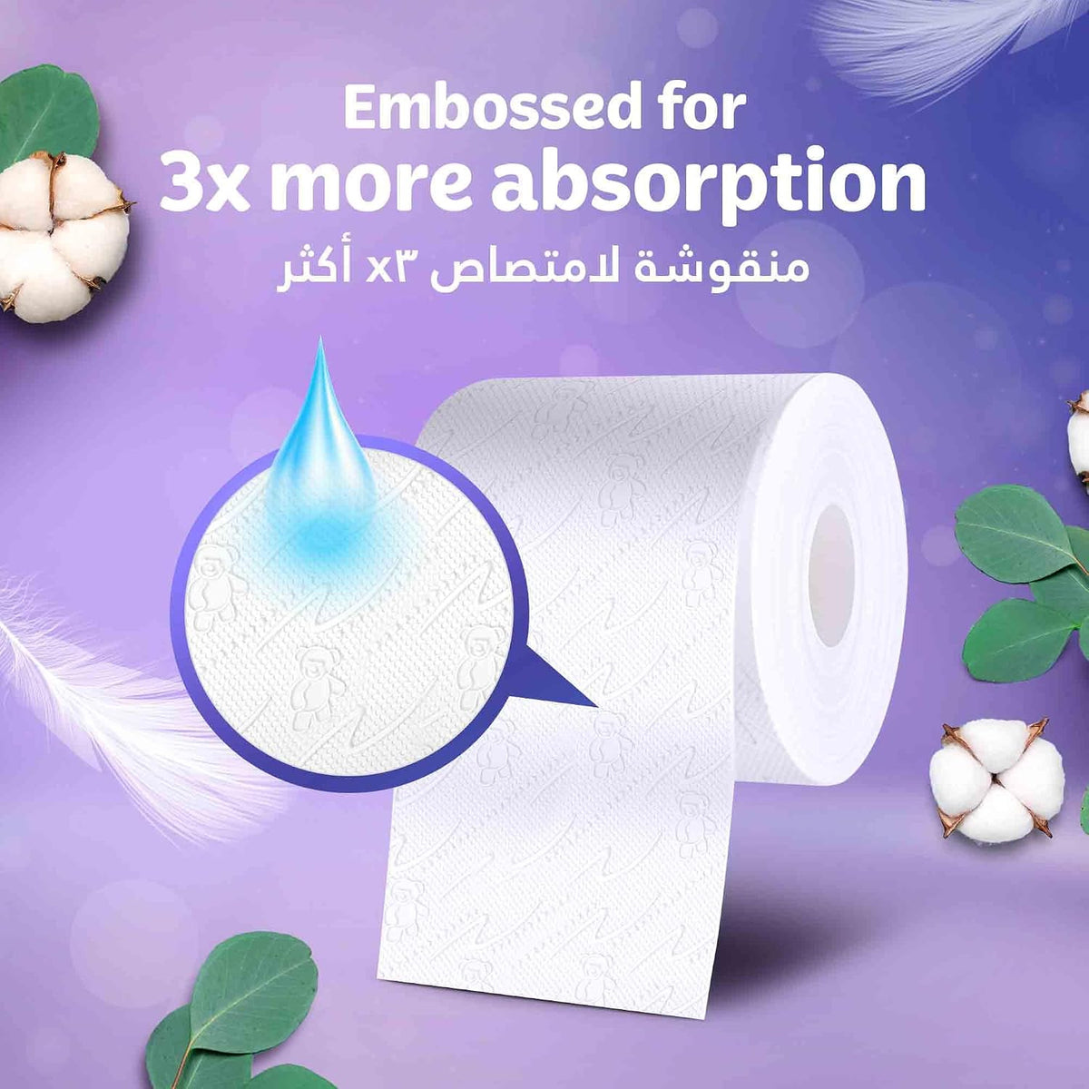 Kleenex Extra Dry Toilet Tissue Paper, 3 PLY, 4 Rolls x 140 Sheets, Embossed Bathroom Tissue with Superior Absorbency — additional view 4