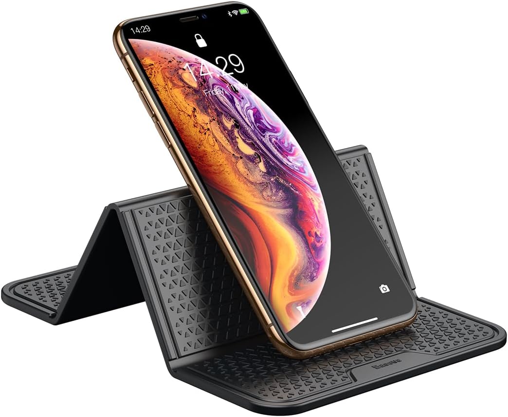 Baseus Car Dashboard Anti-Slip & Foldable Rubber Pad - Universal Non-Slip Silicone Sticky Mat for Phones, Sunglasses, Keys, Reusable & Heat Resistant