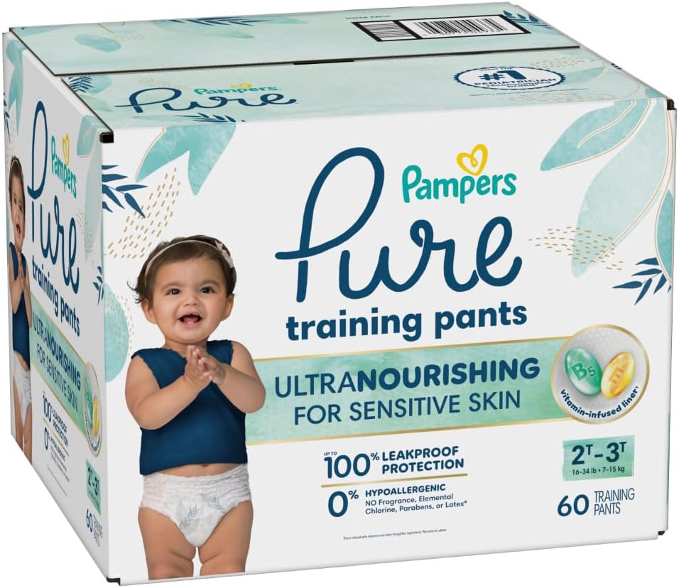 Pampers Pure Protection Training Underwear Size 4 2T-3T 60 Count