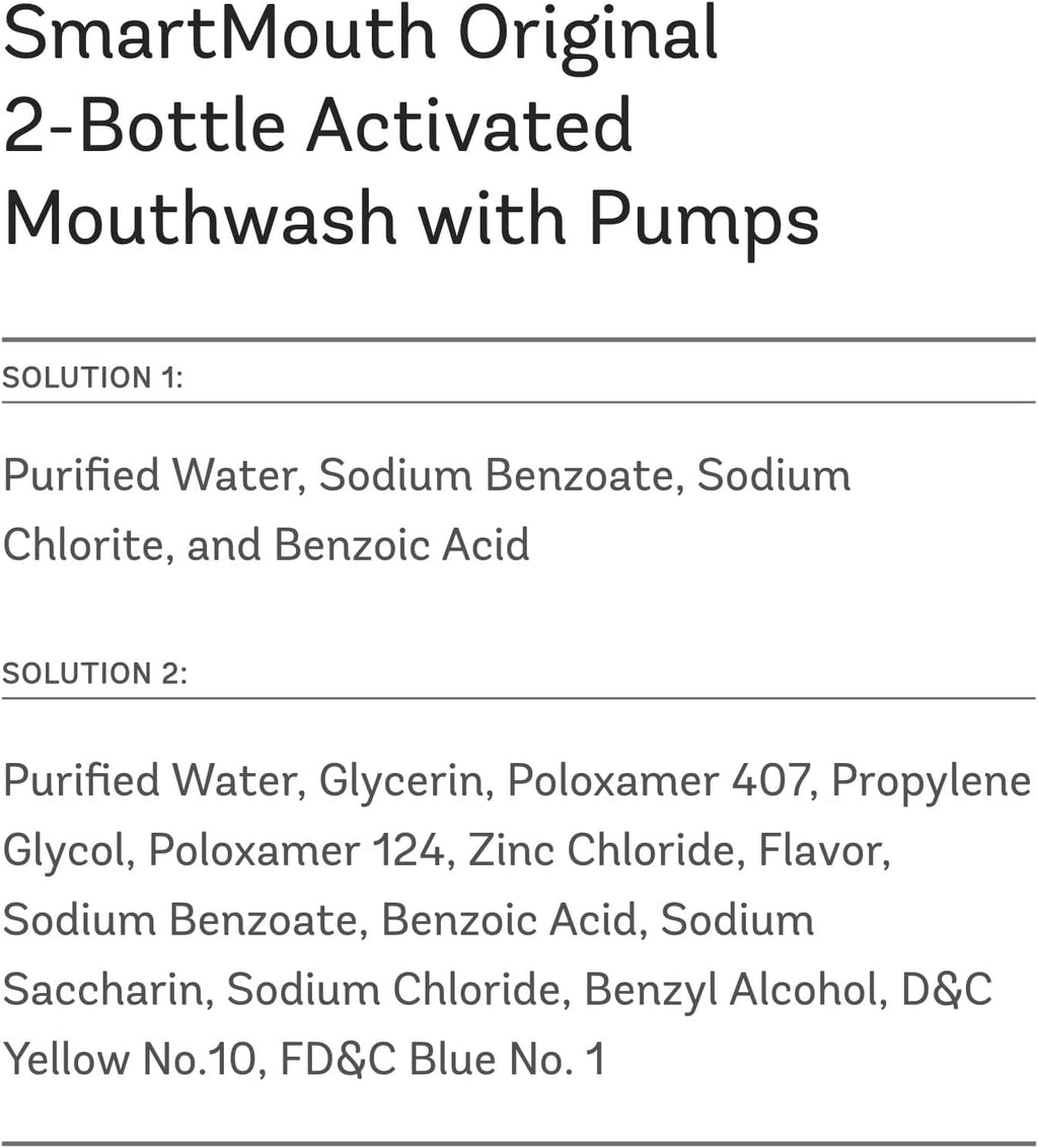 SmartMouth Original 2-Bottle Zinc Activated Mouthwash with Pumps, 16 fl oz — additional product view 2