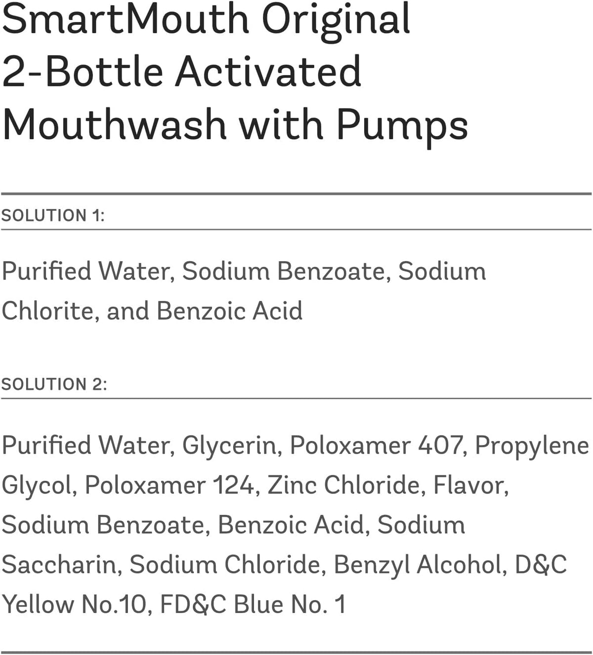 SmartMouth Original 2-Bottle Zinc Activated Mouthwash with Pumps, 16 fl oz — additional product view 2