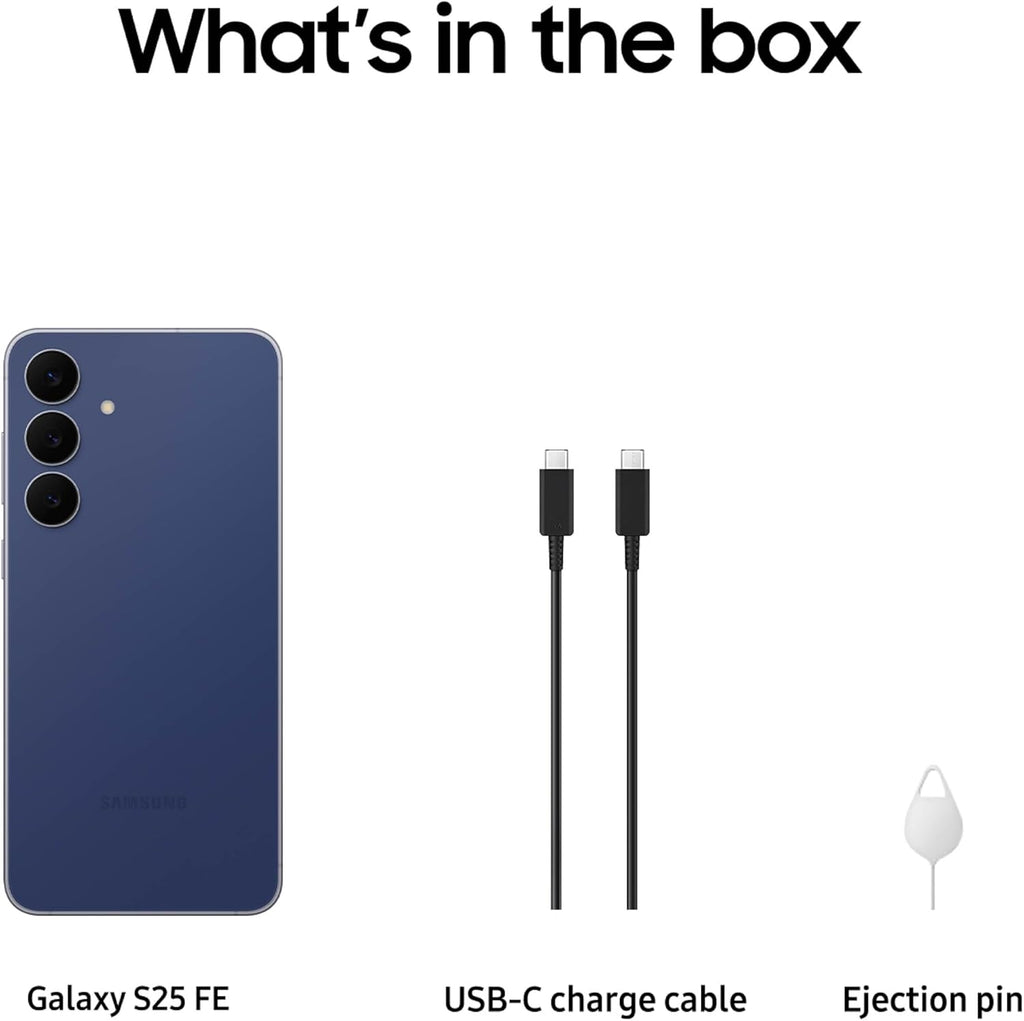 SAMSUNG Galaxy S25 FE (2025), 128GB AI Smartphone, Large Display, 4900mAh Battery, High Res-Camera, AI Photo Edits, Durable, Navy - International Version