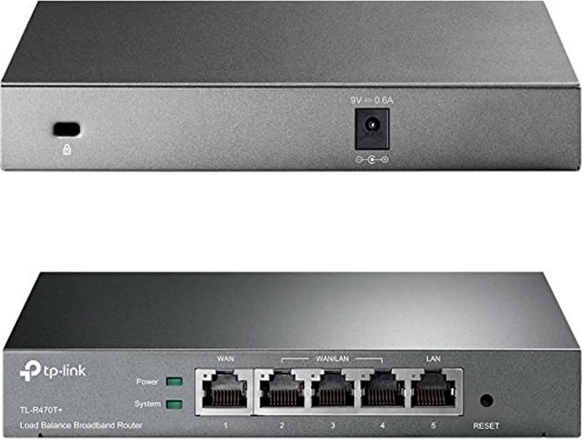TP-Link Safestream Multi WAN Router | 4 10/100M WAN Ports w/Load Balance Function | Portal Authencation Access Management | Abundant Security Features | Lightning Protection(TL-R470T+)