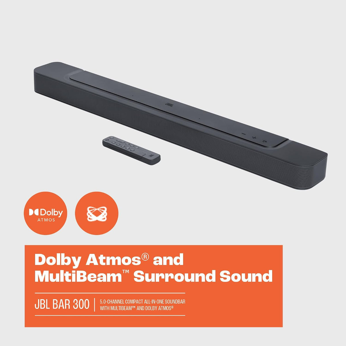 JBL Bar 300 5.0-Channel Soundbar — Black