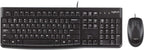Logitech MK120 Keyboard and Mouse Combo with Silicone Cover — Black