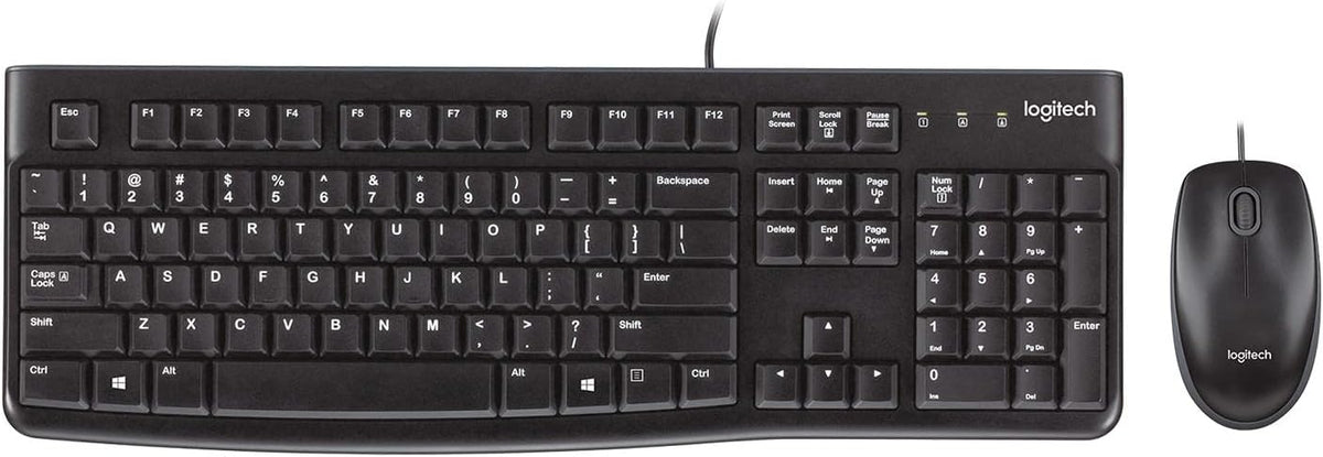 Logitech MK120 Keyboard and Mouse Combo with Silicone Cover — Black