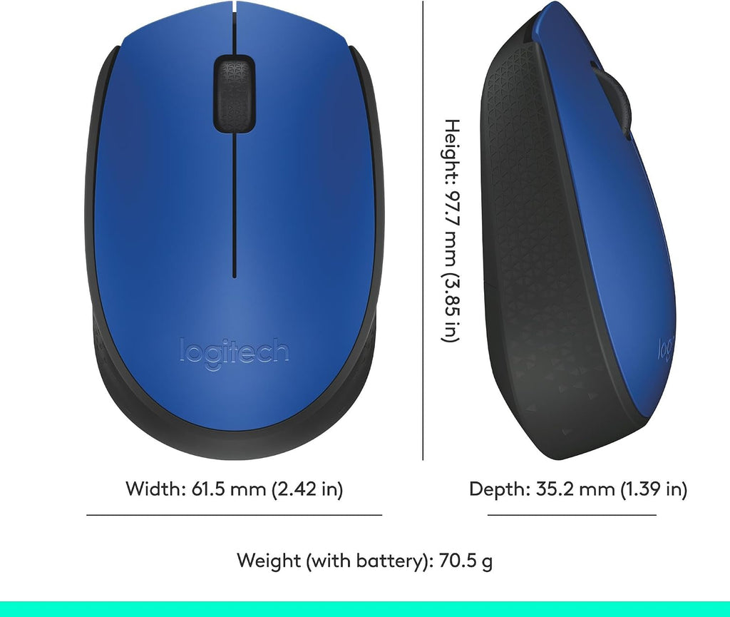 Logitech M171 Wireless Mouse — Blue