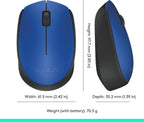 Logitech M171 Wireless Mouse — Blue