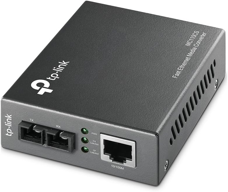 TP-Link Fast Ethernet SFP to RJ45 Fiber Media Converter | Fiber to Ethernet Converter | 10/100Mbps RJ45 Port to 100Base-FX Single-Mode Fiber (MC110CS)