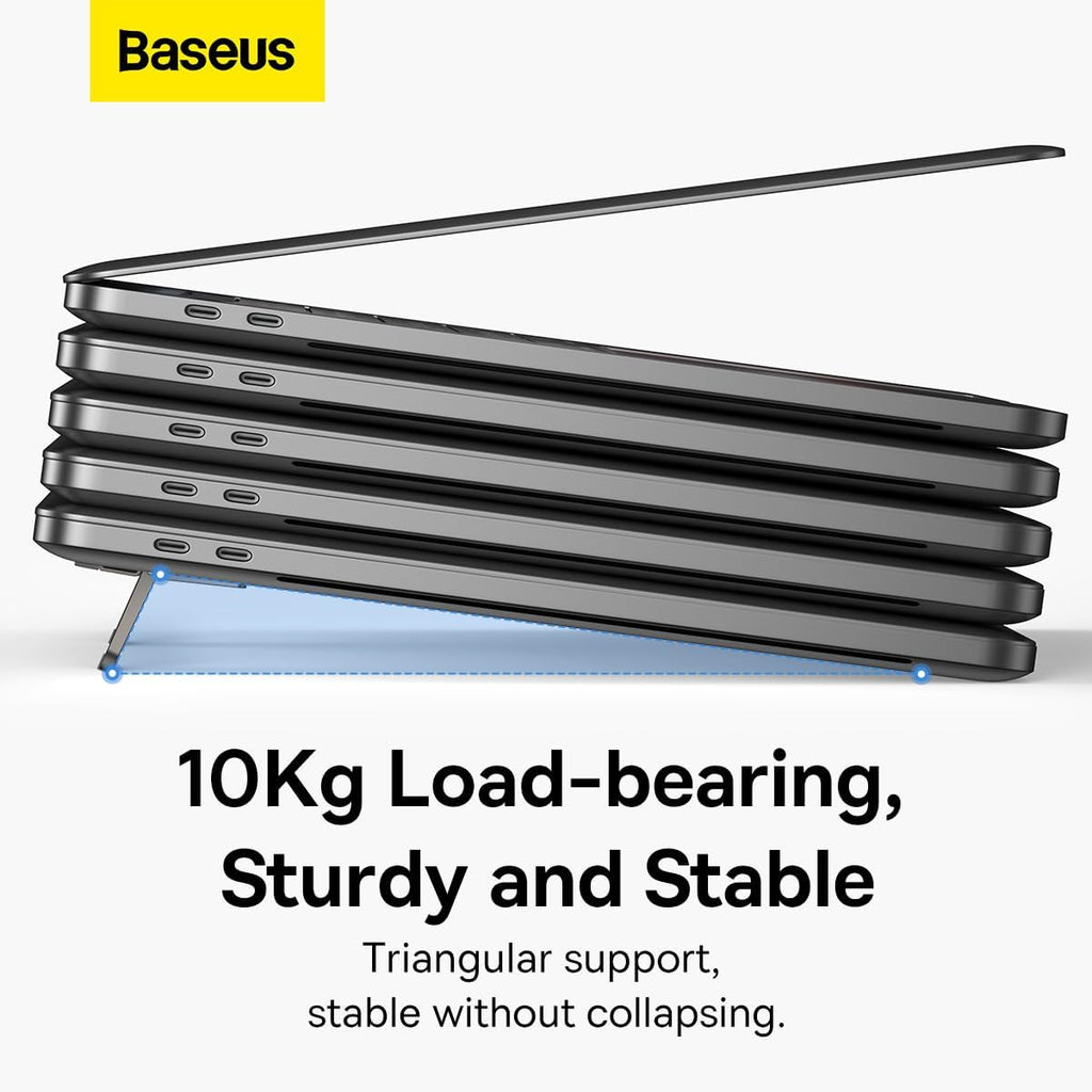 Baseus Laptop Stand Adjustable Angles, Computer Keyboard Stand for Desk, Laptop Feet — Grey