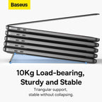 Baseus Laptop Stand Adjustable Angles, Computer Keyboard Stand for Desk, Laptop Feet — Grey