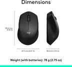 Logitech M330 Wireless Mouse — Black