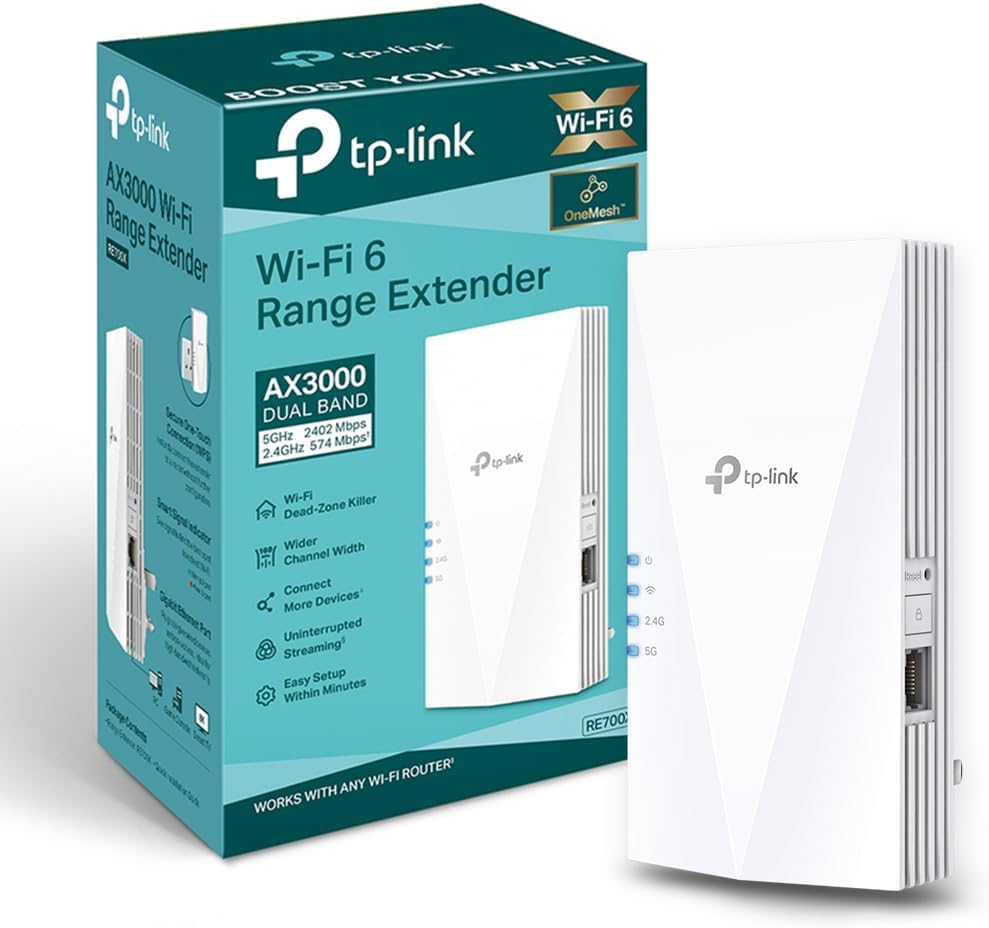 TP-LINK RE700X New AX3000 Mesh WiFi 6 Extender
