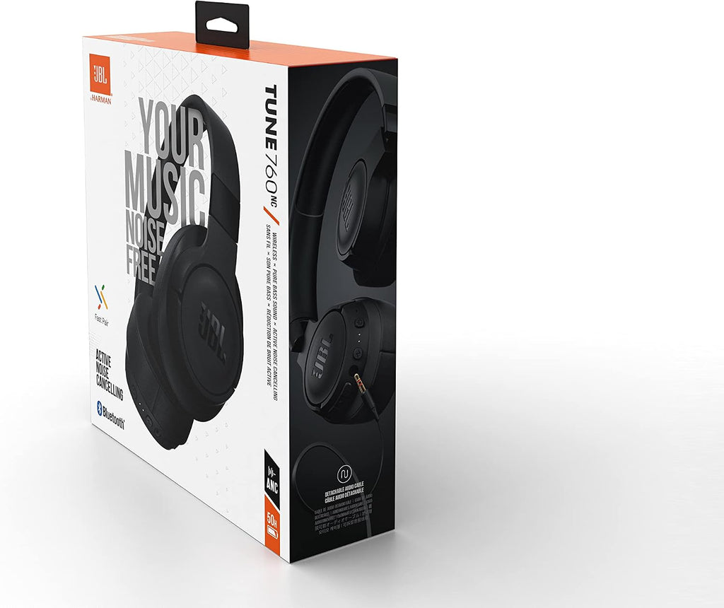 JBL Tune 760NC Wireless Noise Cancelling Headphones — Black