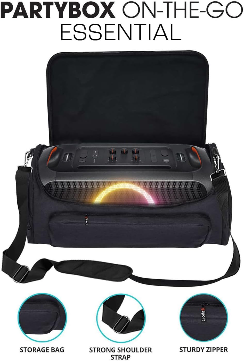 JBL PartyBox On-The-Go Essential with gSport Carrying Bag
