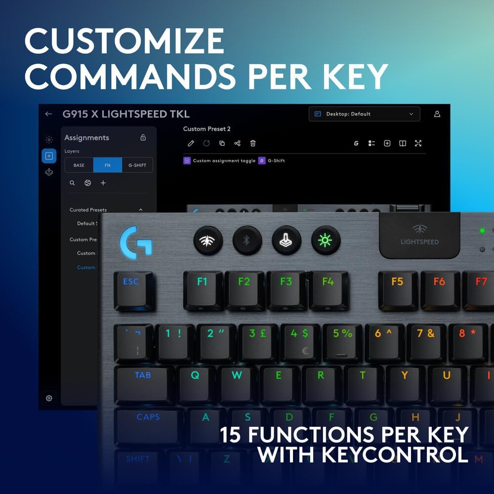 Logitech G915 X TKL Wireless Gaming Keyboard — Black