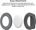 Belkin AirTag Case with Clip, Secure Holder Protective Cover Key Chain, Key Ring for Air Tag with Scratch Resistance Accessory – Dark Grey