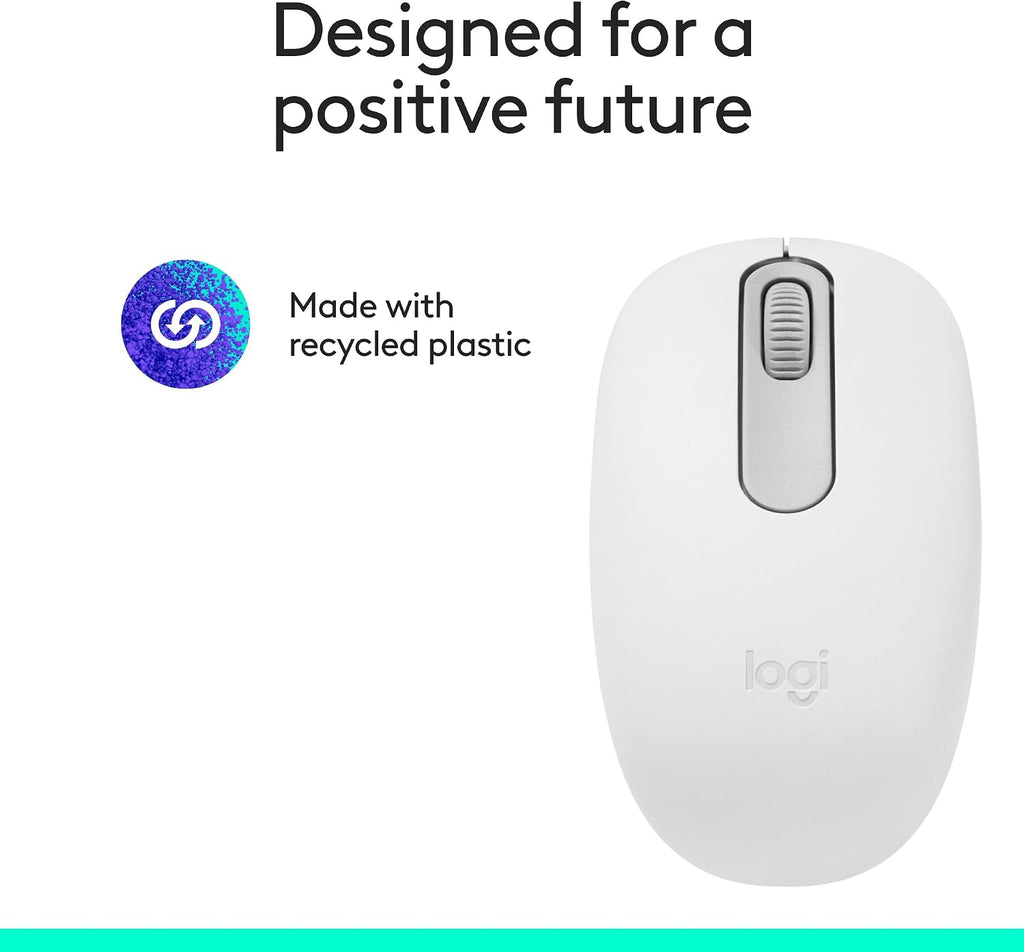 Logitech M196 Wireless Mouse — Off White