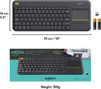 Logitech K400 Plus Keyboard — Black
