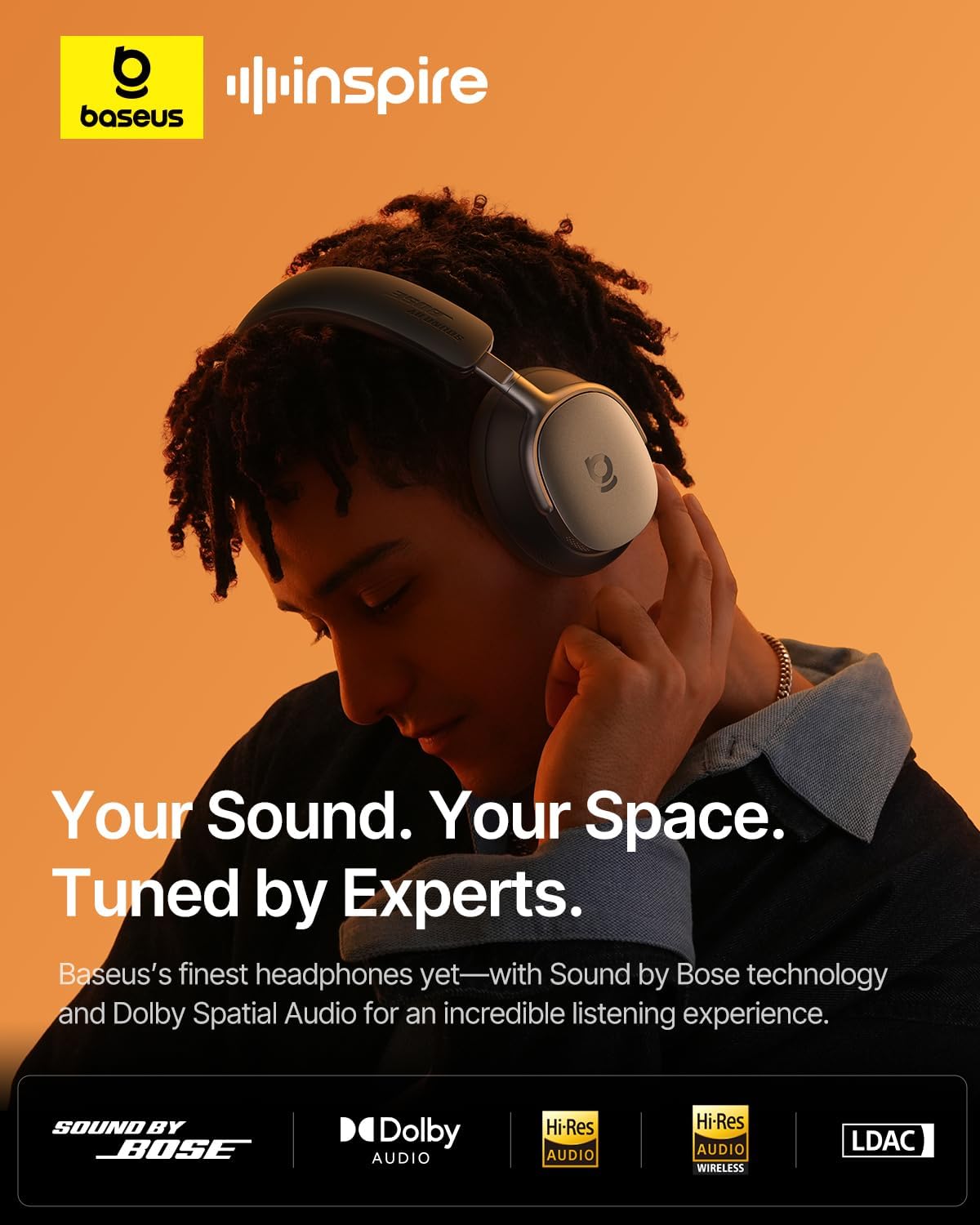 Baseus Inspire XH1 Noise-Cancelling Headphones — Black