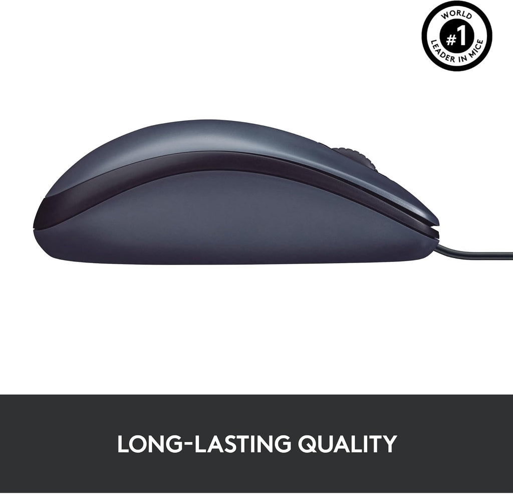 Logitech B100 Wired Mouse — Black