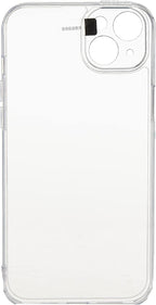 Baseus SuperCeramic Series Glass Case for iP 14 Plus (Pack of 1 with full coverage tempered glass screen protector and cleaning kit), Clear — Clear