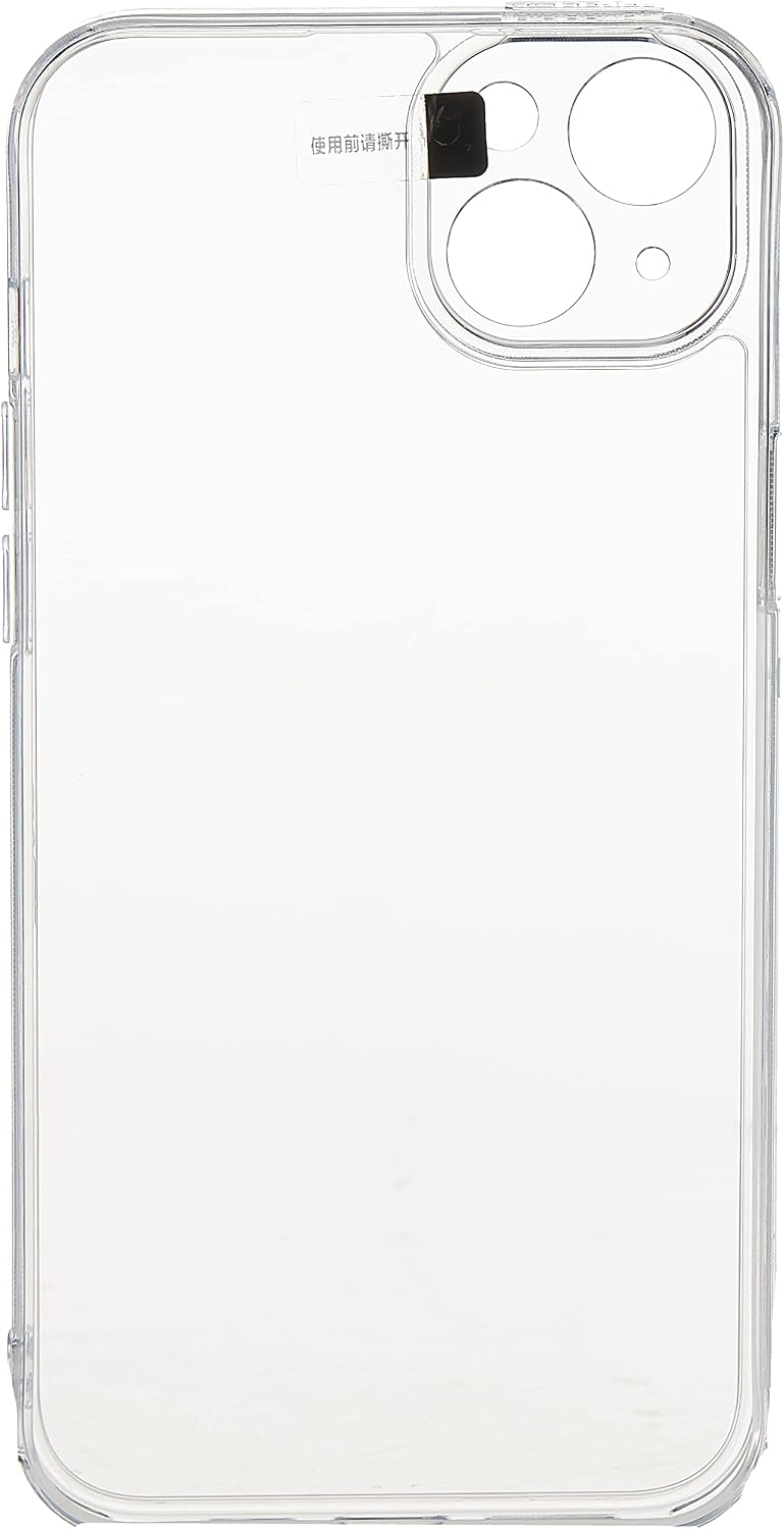 Baseus SuperCeramic Series Glass Case for iP 14 Plus (Pack of 1 with full coverage tempered glass screen protector and cleaning kit), Clear — Clear
