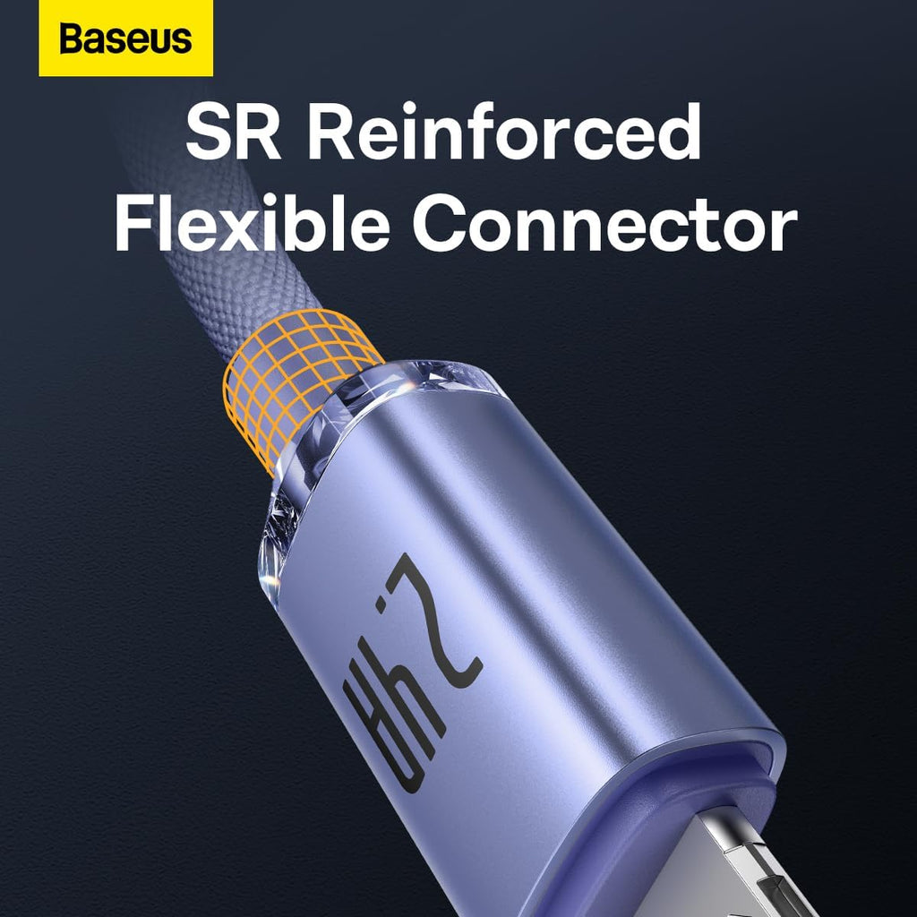 Baseus Crystal Shine USB-A to Lightning Cable 2.4A — 1.2m — Purple