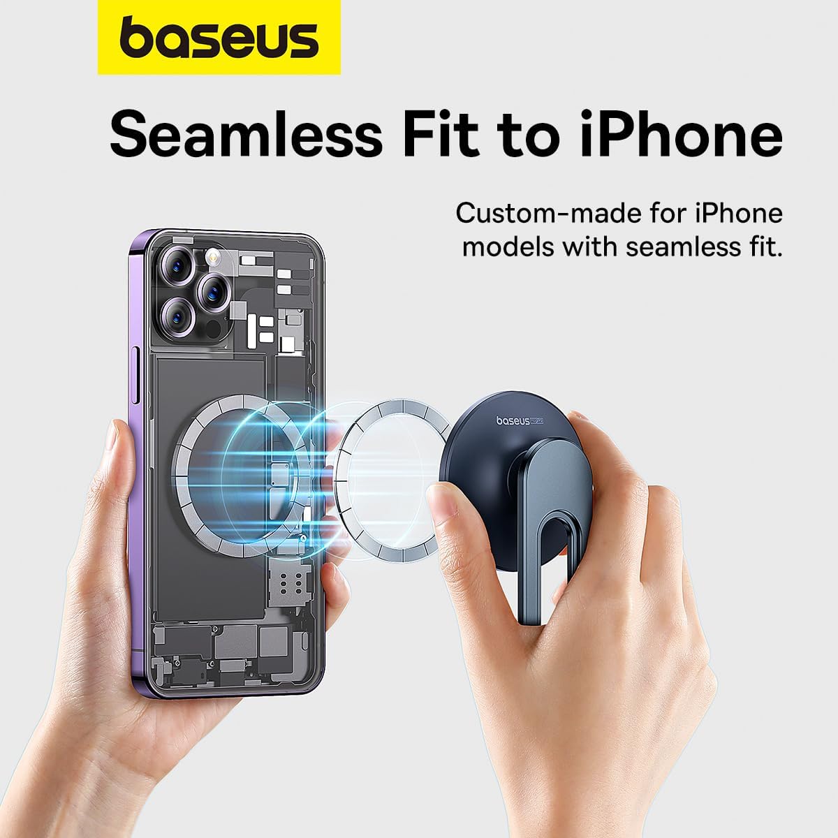 Baseus MagPro Series Magnetic Car Phone Holder - 360° Adjustable Air Vent Mount with N52 Magnets, Easy Install - Black — Black