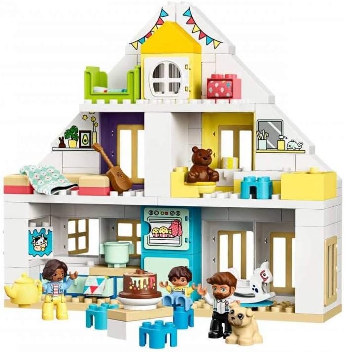 LEGO DUPLO Town Modular Playhouse 10929 Dollhouse with Furniture and a Family — image 2