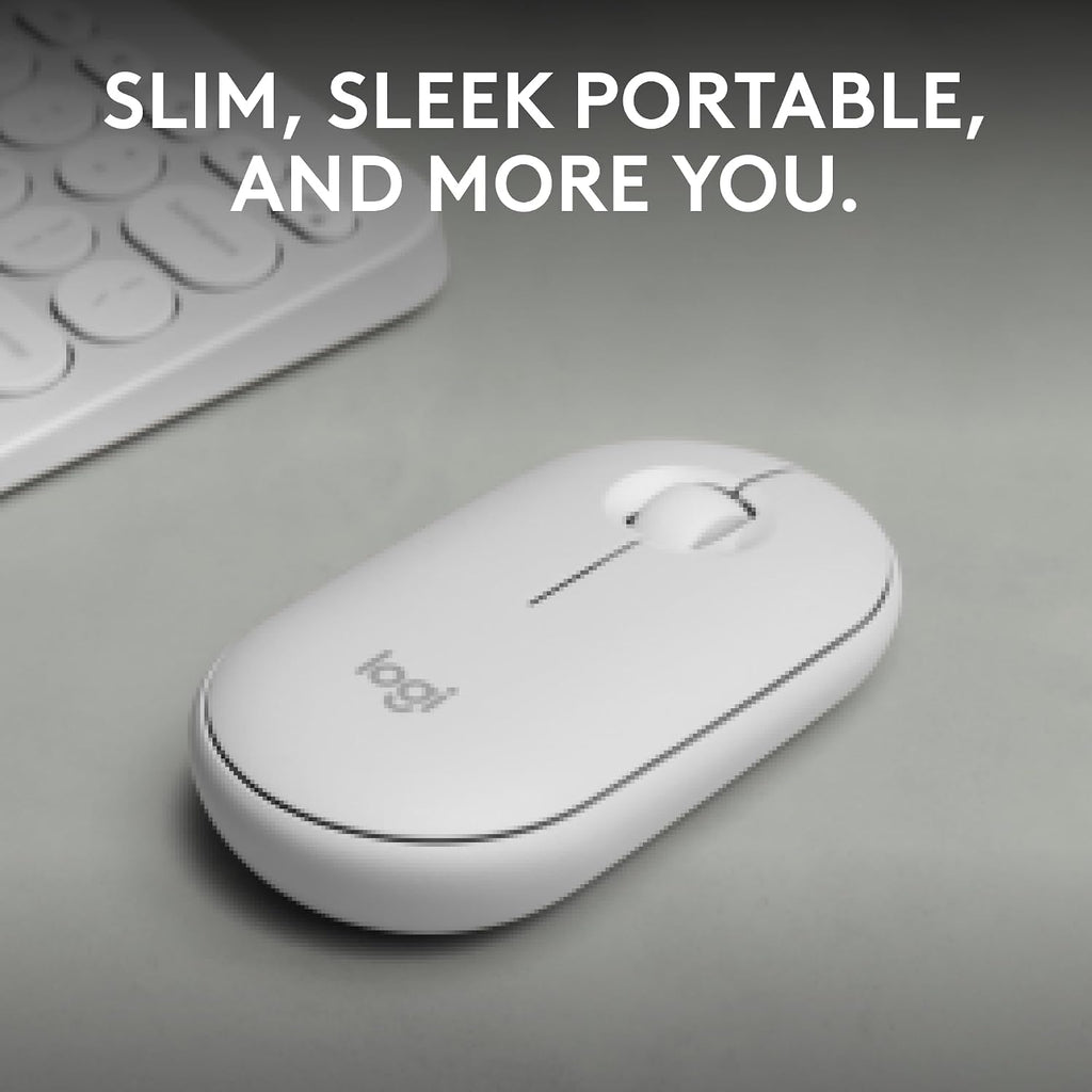 Logitech M350S Wireless Mouse — White