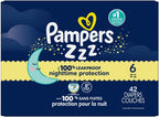 Pampers Swaddlers Overnights Diapers - Size 6, 42 Count, Disposable Baby Diapers, Night Time Skin Protection