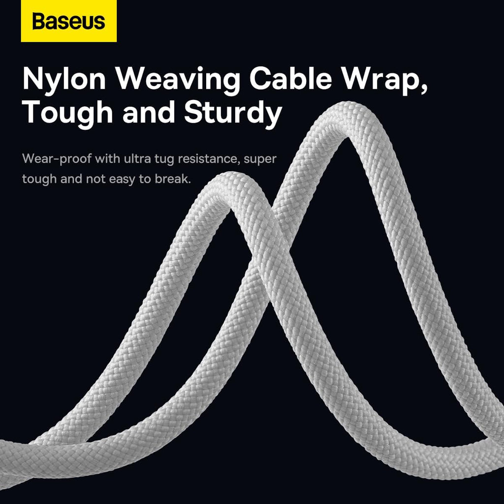 Baseus StarSpeed USB-A to Lightning / Micro-USB / USB-C Cable 3.5A — 1.2m — White