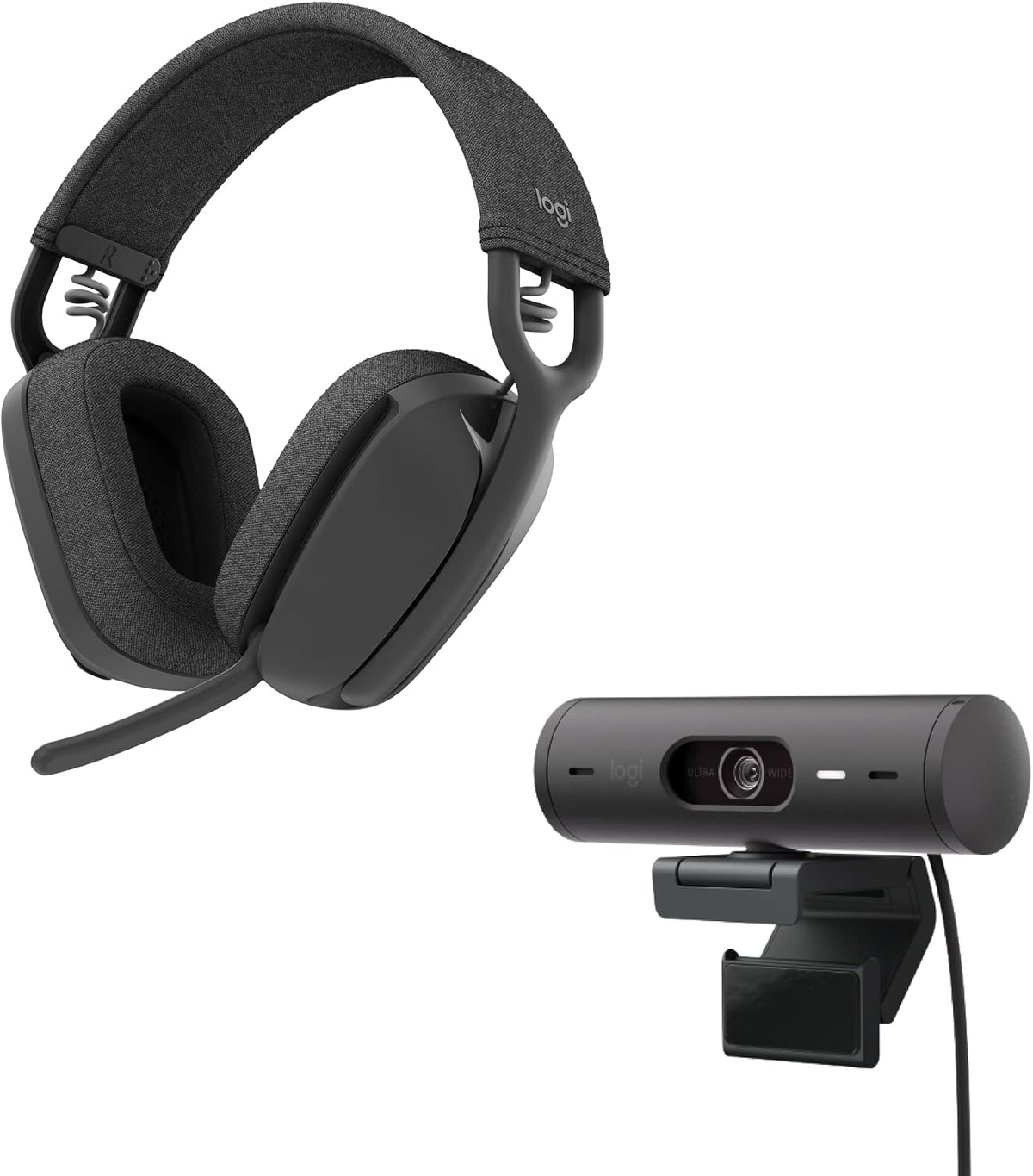 Logitech Brio 500 and Zone Vibe 100 Bundle — Graphite