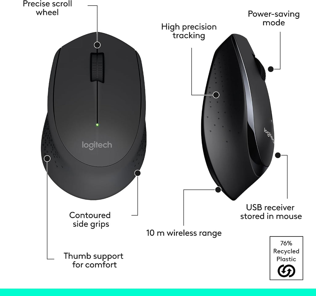 Logitech MK345 Keyboard and Mouse Combo — Black