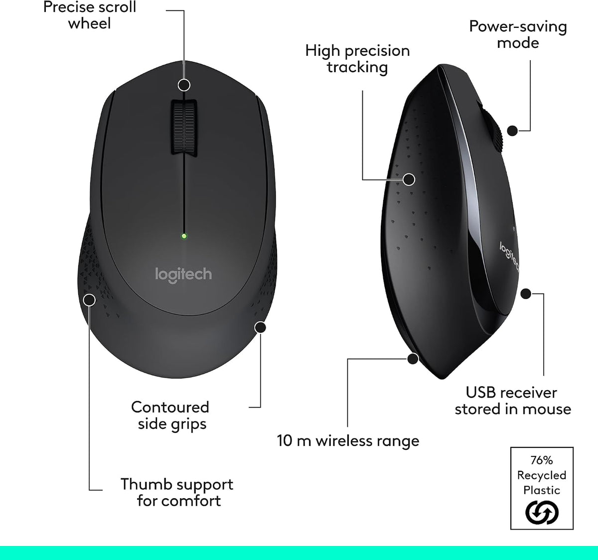 Logitech MK345 Keyboard and Mouse Combo — Black